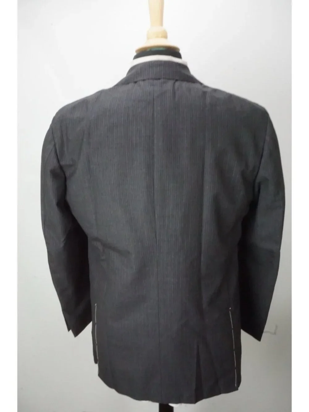 Borrelli Gray Blue Striped Cashmere Wool 2 Pc Suit Jacket Pants 42R US 52 EU NEW